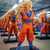 34 см Аниме Dragon Ball Z Супер Сайян 3 Сын Гоку Фигурки Действия Стоячая Модель ПВХ Статуя Настольное Украшение Орнамент Игрушки Подарки