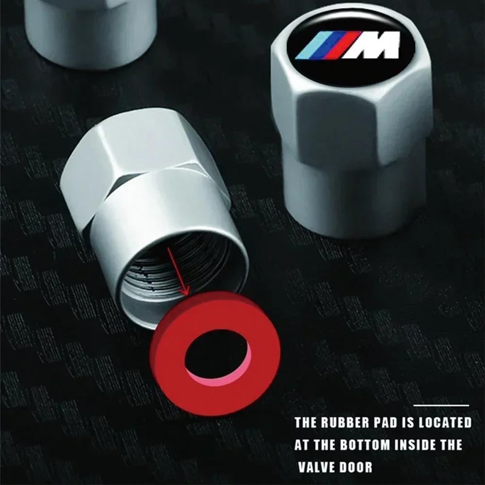 2025 Hot New 4Pcs Car Wheel Tire Valve Caps Air Stem Covers for BMW M E34 E36 E60 E90 E46 F10 F20 F30 X5 X6 X1 M3 M5 M6 E71 Acce