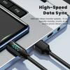 120 Вт USB A на Type C Светодиодный Цифровой Дисплей Быстрая Зарядка Кабель для Данных Нейлоновая Оплетка USB Шнур для Зарядки Type C на Type C PD 6A USB Кабель
