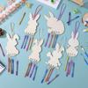 DIY Wooden Easter Rabbit Wind Chime Kit for Home Garden Classroom Decor Outdoor Suitable Assemble Your Own Wind Chimes
