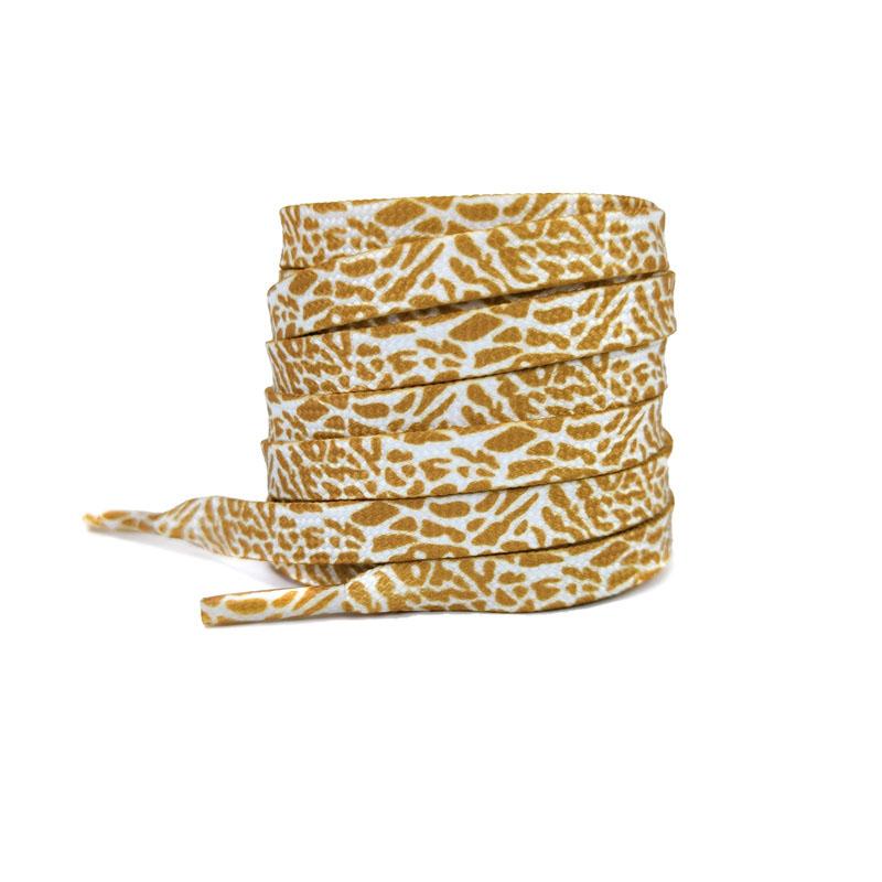 Flat Burst Crack Texture Shoelaces Rope Sports Shoe Laces Leopard Print Cement Flame Red Printing Shoestring 17 Colors