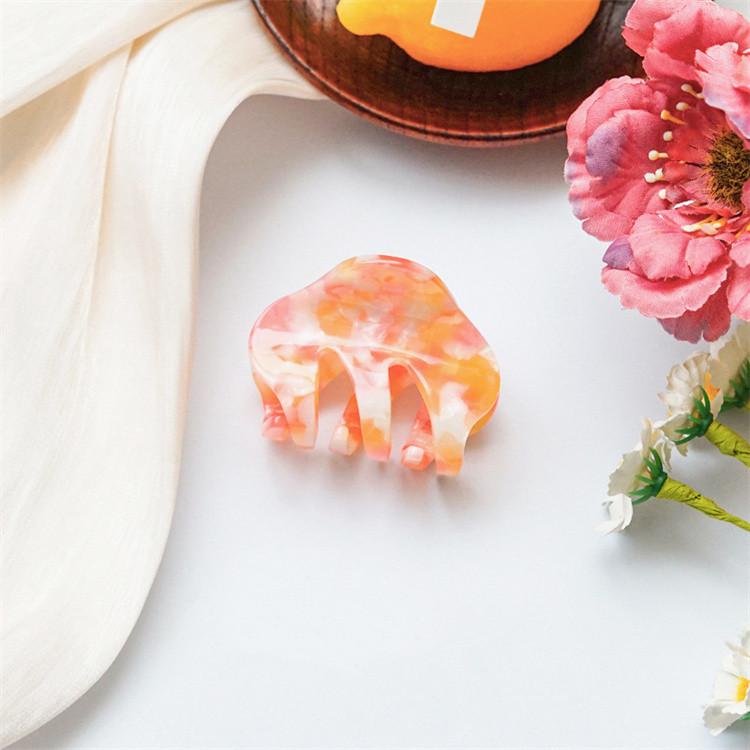 5.5CM Hot Sale Fashion Hair Accessories Custom Women Hair Clip Candy Color Small Acetate Cloud Hair Claw