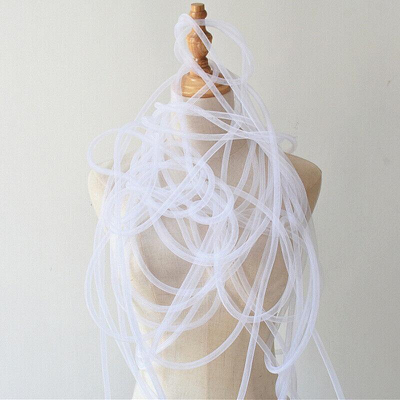 10 мм Трубчатая Конская Щетина Кринолиновая Трубка Кринолиновая Сетчатая Ткань Отделка для DIY Аксессуаров для Волос Эластичная Скрученная Гибкая Сетчатая Ткань