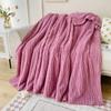 1 шт. Трехмерное жаккардовое бархатное одеяло Многофункциональное однотонное дорожное одеяло Двустороннее бархатное одеяло для сна