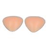 1 Pair Silicone Bra Inserts Extra Thick Waterproof Reusable Self Adhesive Triangular Shape Push Up Pads Flesh Color