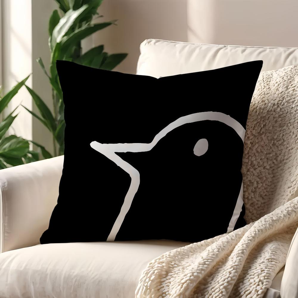 GGoodnight PPunpun cartoon cushion cover For Pillow Printing Sofa Decoration Home Car Room Coffee Shop Office NordicSimplicity