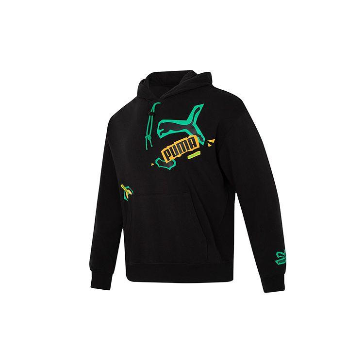 Puma Толстовка Classics Street Sport с буквенным логотипом Мужская Толстовка Черный 539966-01