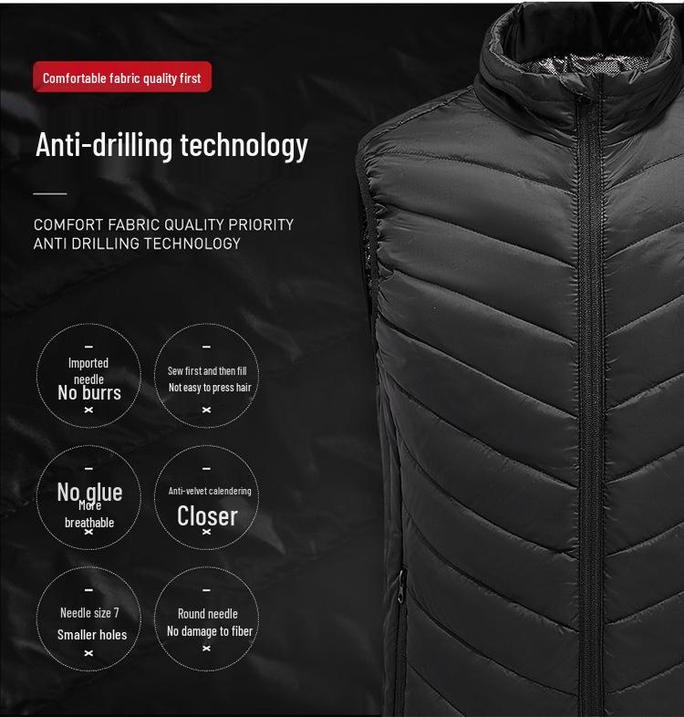 Unisex Smart Electric Heating Vest - Full Body, Constant Temperature