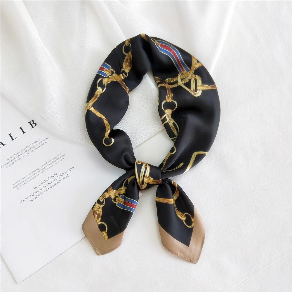 Fashion Decoration Scarf Hairband Tie Hair 70 Small Square Scarf Silk Scarf Women'S Spring And Autumn Versatile Small Scarf Professional Scarf