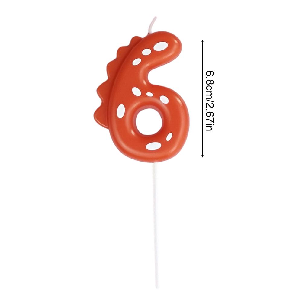 Baby Dinosaur Digital Birthday Candle Smokeless 0-9 Year Old Cute Candy Color Digital Candle Wholesale