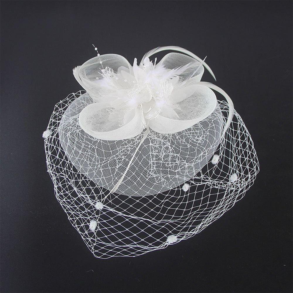 Flower Mesh Fascinators Top Hat Cocktail Party Flower Cocktail Headband Fashion Headwear