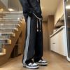 Новые свободные повседневные брюки мужские трендовые универсальные брюки летние тонкие подвесные брюки широкие штанины