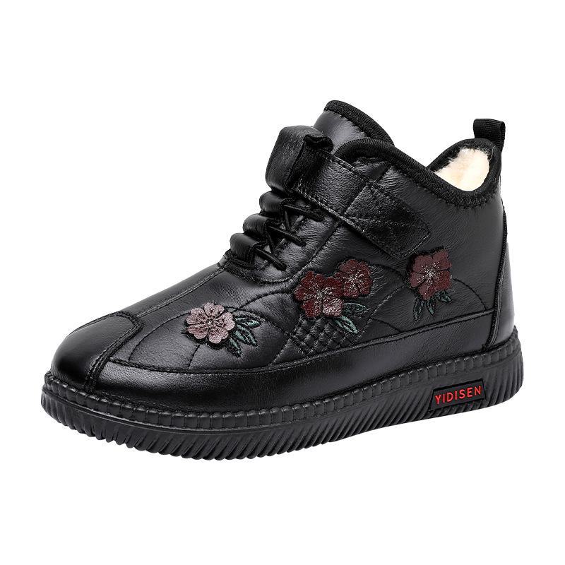 Женские водонепроницаемые нескользящие зимние сапоги из овчины для пожилых людей