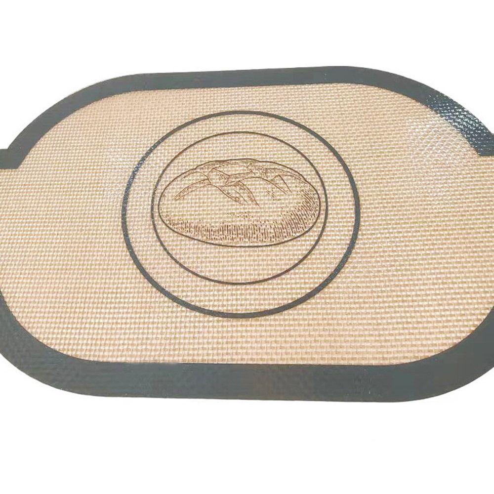 Овальный коврик для выпечки, антипригарный слинг для хлеба, многоразовый силиконовый коврик для выпечки, кухонная выпечка