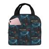 Jaws Halloween Horror Movie Insulated Lunch Bag for Women Office Cooler Thermal Food Box Tote Portable Lunch Boxes Container