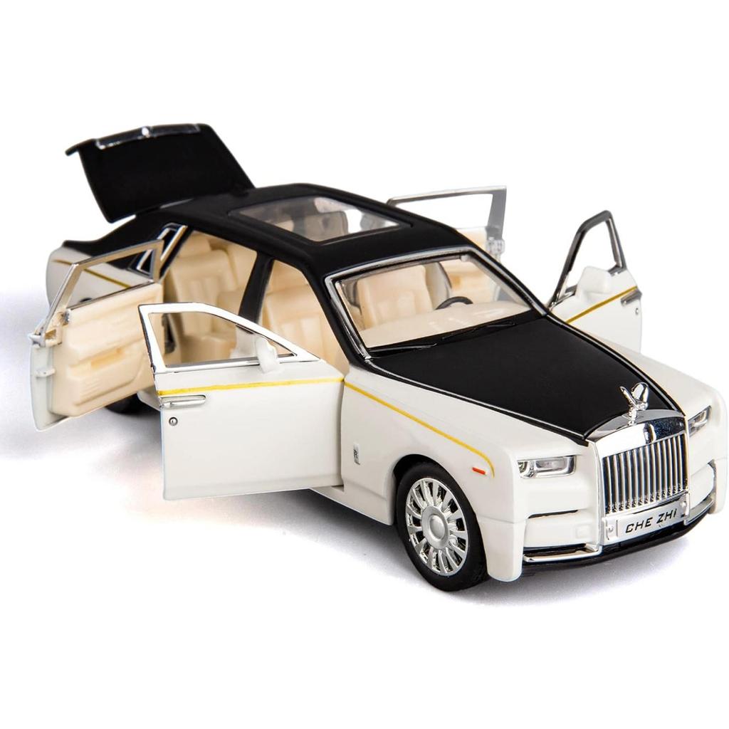 1/32 масштабная модель автомобиля Rolls-Royce Phantom, игрушечный автомобиль из цинкового сплава со звуком и светом для детей, подарок для мальчиков и девочек