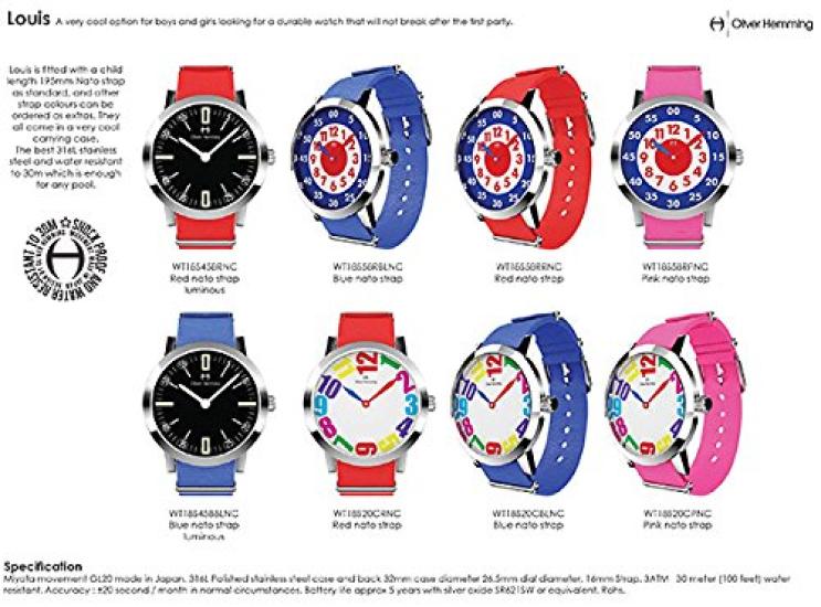 Oliver Hemming Watch British Brand Japanese Quartz 32mm 3ATM WT18S45BBL