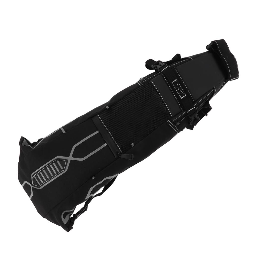 Bicycle Saddle Bag Waterproof Adjustable and Reflective Bike Large Capacity Tail BagBlack