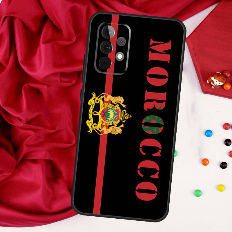 Morocco Flag Coat Of Arms For Samsung Galaxy A52 A32 A22 A54 A14 A16 A26 A36 A56 A55 A35 A05 A06 A15 A53 A33 A13 Case