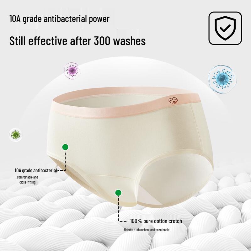 Женские трусы-слипы Urban Beauty класса А из детского хлопка, антибактериальные, со средней посадкой, бесшовные, 5 штук