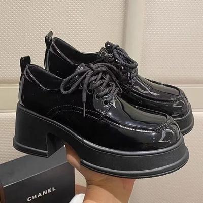 Zapatos planos de suela gruesa para mujer, zapatillas Мэри Джейн в британском стиле, цвет негр, темпорада де верано