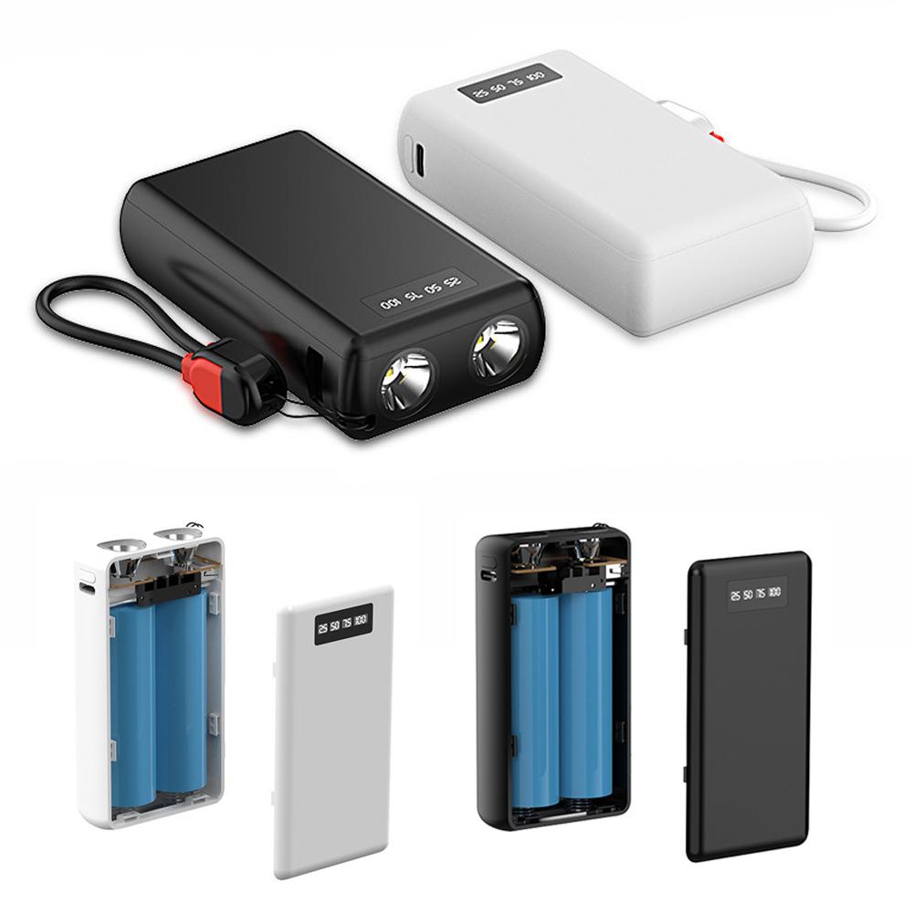 Бесшовная сборка 21700 Power Bank Kit С встроенным проводом Корпус Power Bank DIY Набор для батарейного отсека Быстрая зарядка