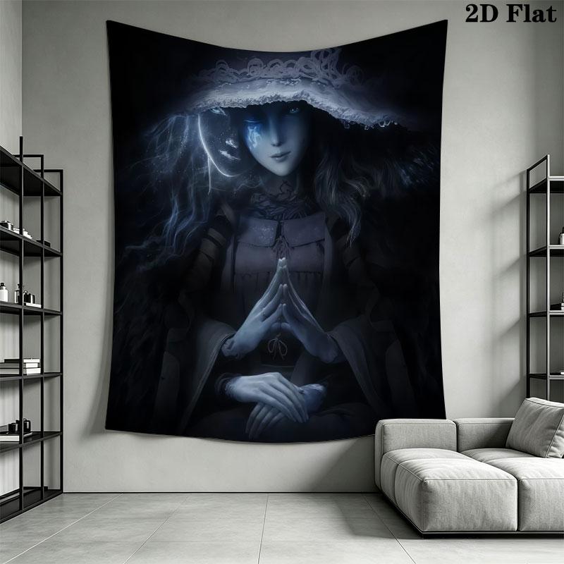 Ranni Moon Wall Hanging Printed Fabric Blanket Decorative Tapestries for Bedroom Living Room Home Decor