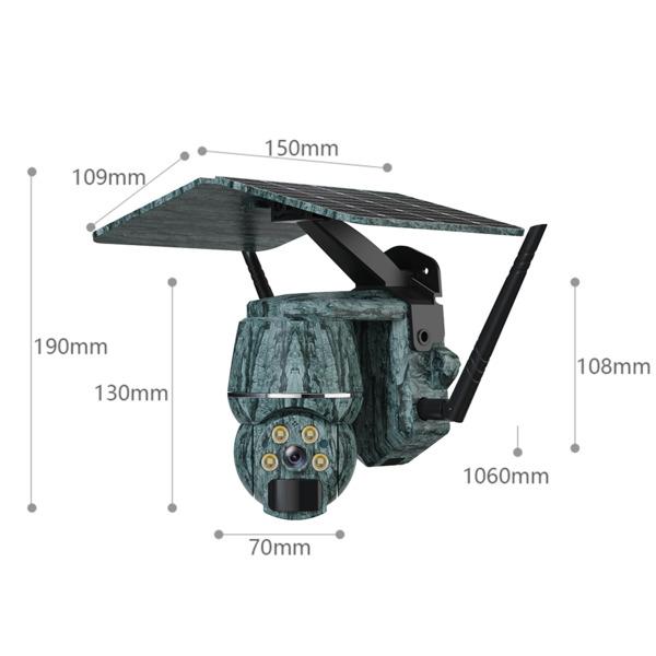 2K 4G SIM наружная солнечная камера 5MP WIFI человек/животное PIR беспроводная PTZ водонепроницаемая охранная IP камера ночного видения для наблюдения за дикой природой