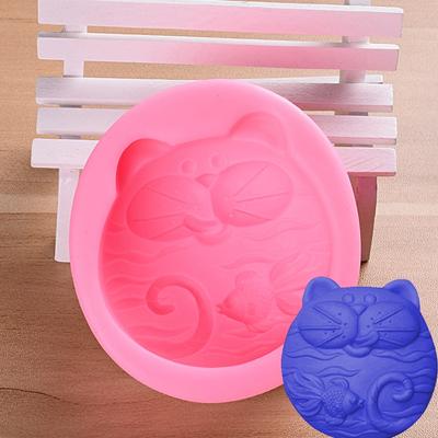 3D силиконовая форма для мыла, сделай сам, новая кошка, рыба, ремесло, художественная силиконовая форма для мыла, форма для рукоделия, сделай сам, форма для свечей ручной работы