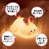 Милая ночная лампа с регулируемой яркостью Kawaii Rabbit Lamp Touch Rechargeable 30 Minutas Auto Off Funny Day Birthday Gift for Women Teen Girls Boys Baby Kids Portable
