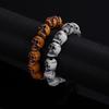 Браслет с черепом цвета ветра для мужчин, акриловый браслет с головой призрака на эластичной веревке, ювелирное изделие на Хэллоуин