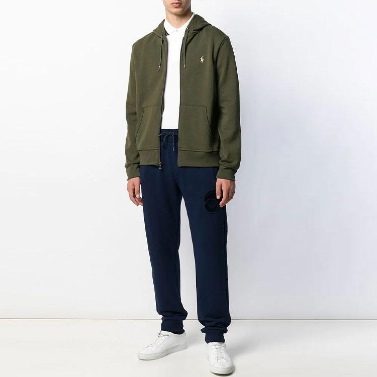 Худи на молнии с логотипом Polo Ralph Lauren, с длинным рукавом, мужское, зеленое, 710652313-043
