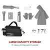 Bike Saddle Bag Rear Bike Rack Bag for Bike 17L Large Capacity Combines Hand-carry Shoulder-sling and Bike Mounting Capabilities