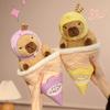 Ice Cream Cone Capybara Plush Toy Cross Dressing Capybara Stuffed Doll Room Decoration