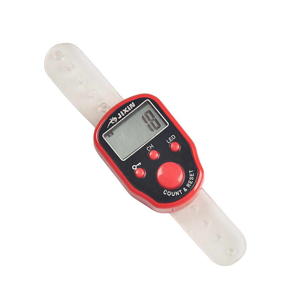 Мини-маркер рядов с напальчником и светодиодной подсветкой, электронный цифровой ЖК-дисплей, счетчик времени для вязания в гольфе