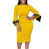 Autumn and Winter Women's Dresses Plus Size Fashion Temperament Elegant Package Hip OL Pencil Dress