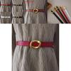 Authentic Ladies Belt With Alloy Circle Buckle For Office And Casual