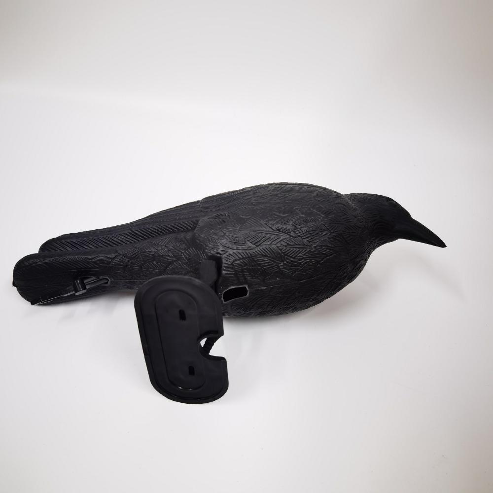 Black Life Size Crow Repellent Lifelike Hunting Decoy Outdoor Weed Pest Decoy Courtyard Garden
