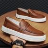 Модные Мужские Формальные Деловые Туфли Бренд 2025 Новые Офисные Для Ходьбы Противоскользящие Платье Лоферы Повседневные Кожаные Слипоны для Вождения