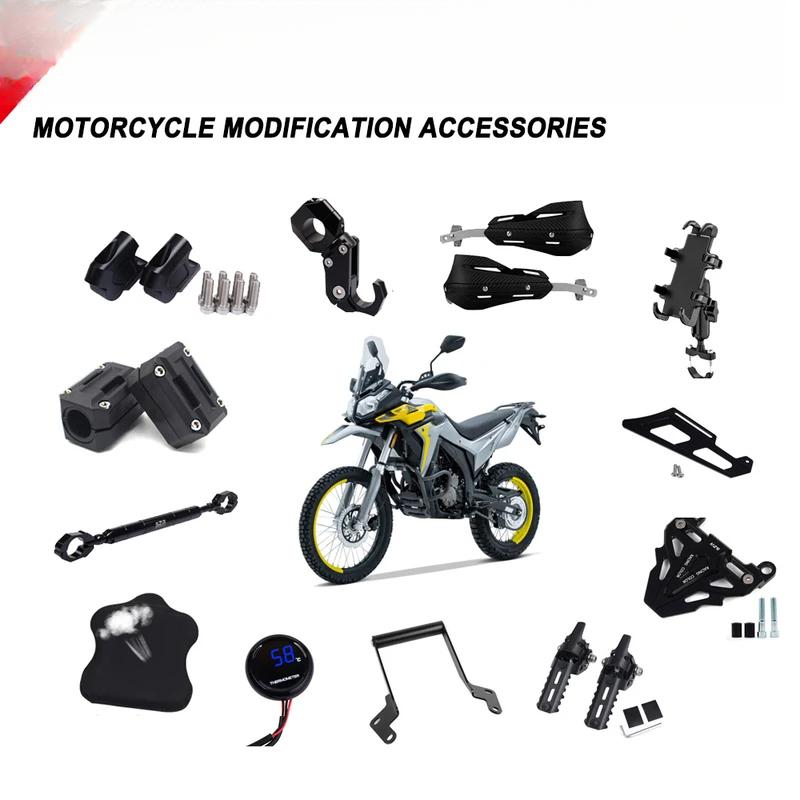Аксессуары для мотоцикла Loncin VOGE 300 RALLY GY Боковая сумка Крепление для телефона/навигатора Защитные слайдеры (crash pads) Подъемники руля Чехол на сиденье