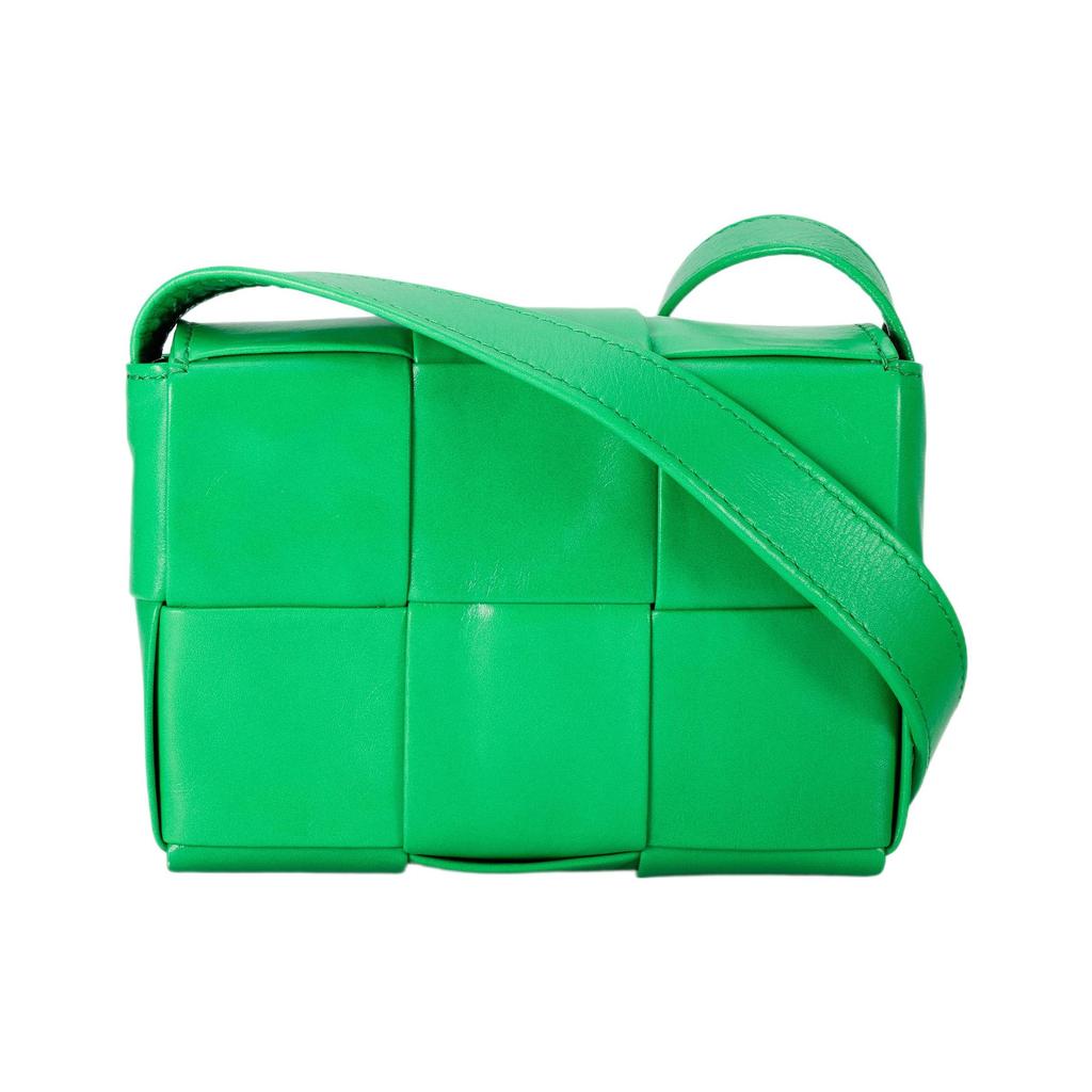 Bottega Veneta Mini Cassette Bag Parakeet/Silver Men Shoulder_bags Green 667048-VCQ72-3724