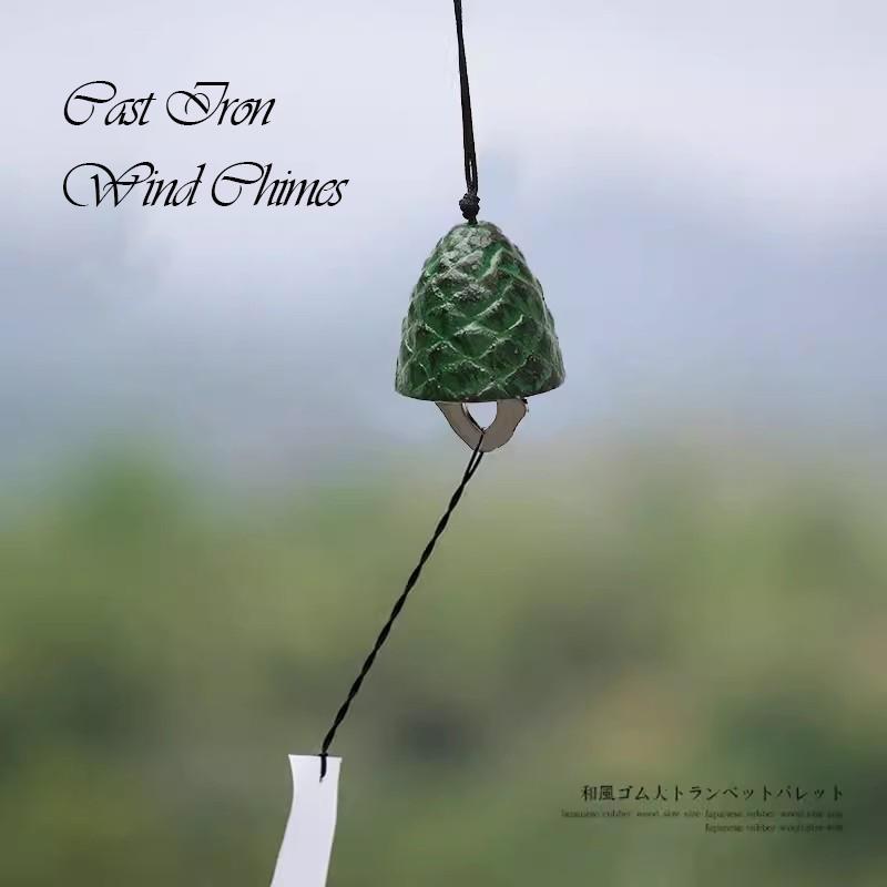 Японский стиль ветряные колокольчики чугунный ветряной колокольчик балкон открытый двор подвесной колокольчик декоративное украшение ландшафтный колокольчик подвеска