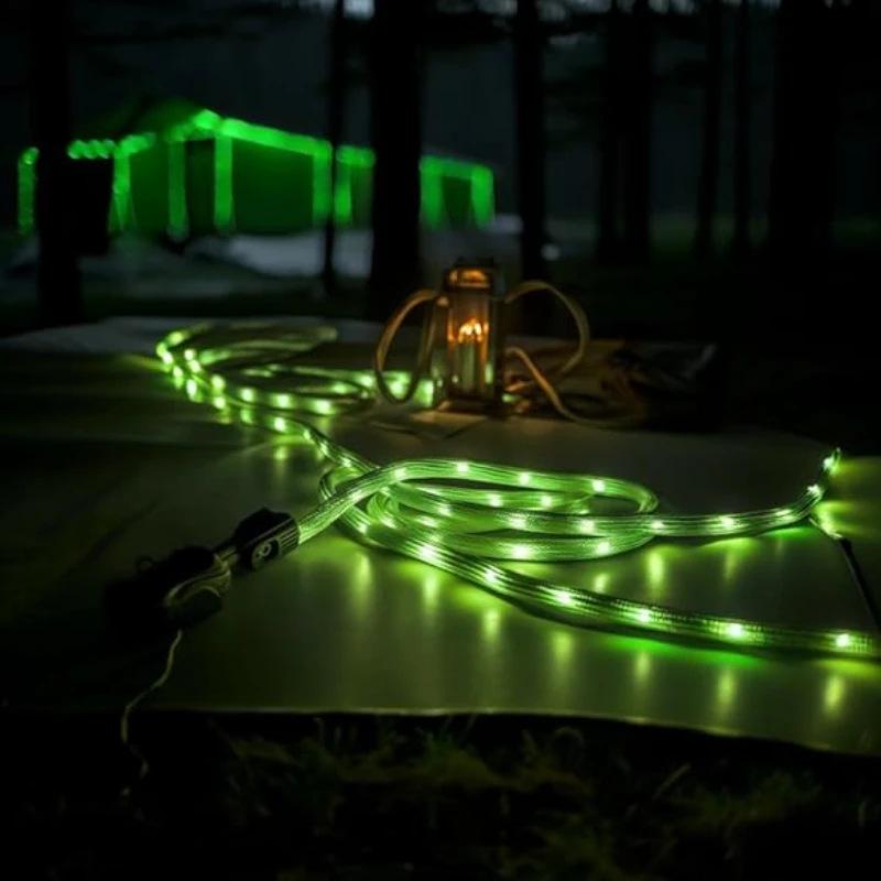 Светодиодная светящаяся веревка для палатки, ветрозащитная, для улицы – аксессуар для кемпингового тента