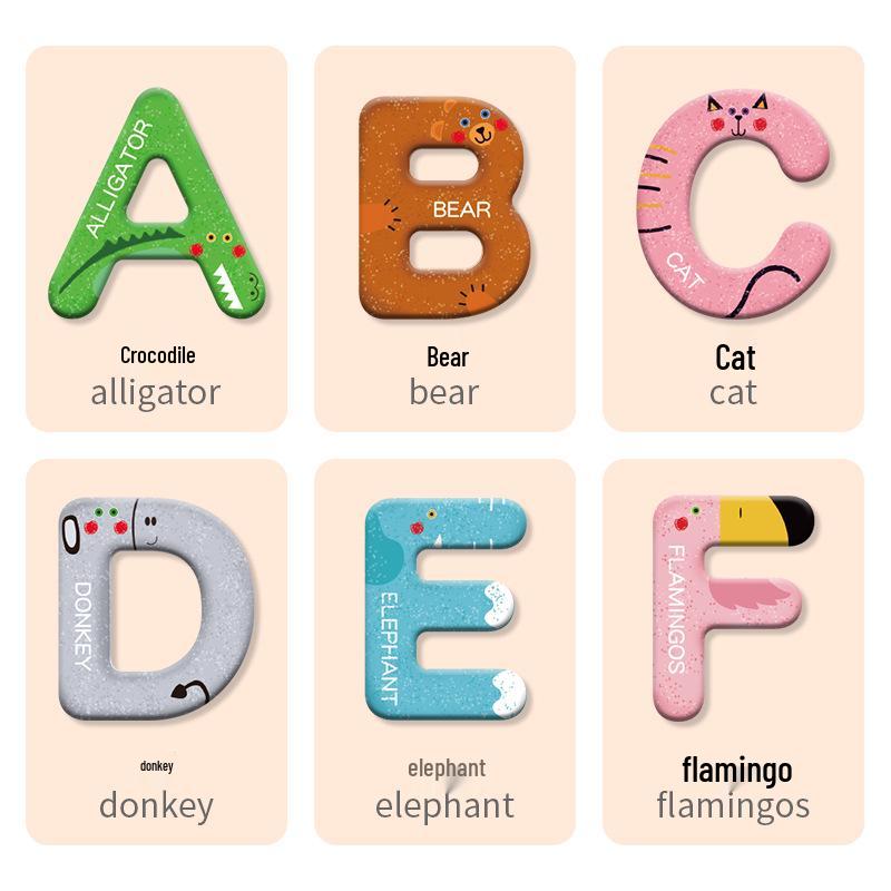 Magnetic Spelling Words Puzzle - 26 Alphabet Recognition Educational Toy for Kids