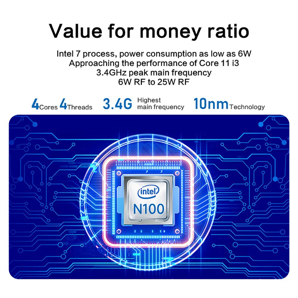 MLLSE G2 Mini PC Windows 11 Pro Alder Lake N100 Intel 12th 512GB ROM DDR4 12GB RAM WiFi 6 BT5.2 Desktop Computer Mini Pc Work