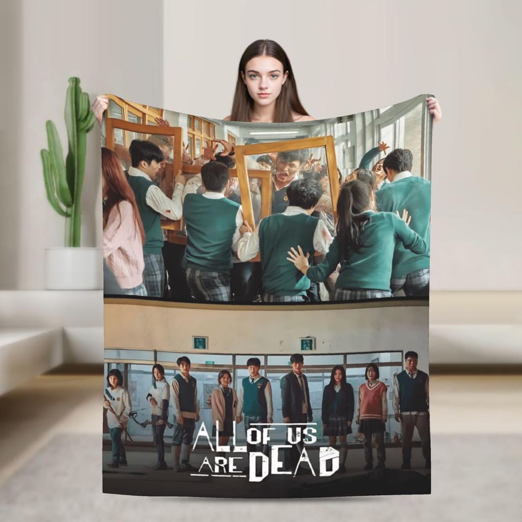 All Of Us Are Dead Flannel Blanket Spring Soft Throw Blanket for Girls Boys Living Room Funny Bedspread Sofa Bed Cover