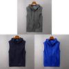 Mens Summer Casual Cotton Hoodie Vest With Sleeveless Design For Lounge And Sports Use