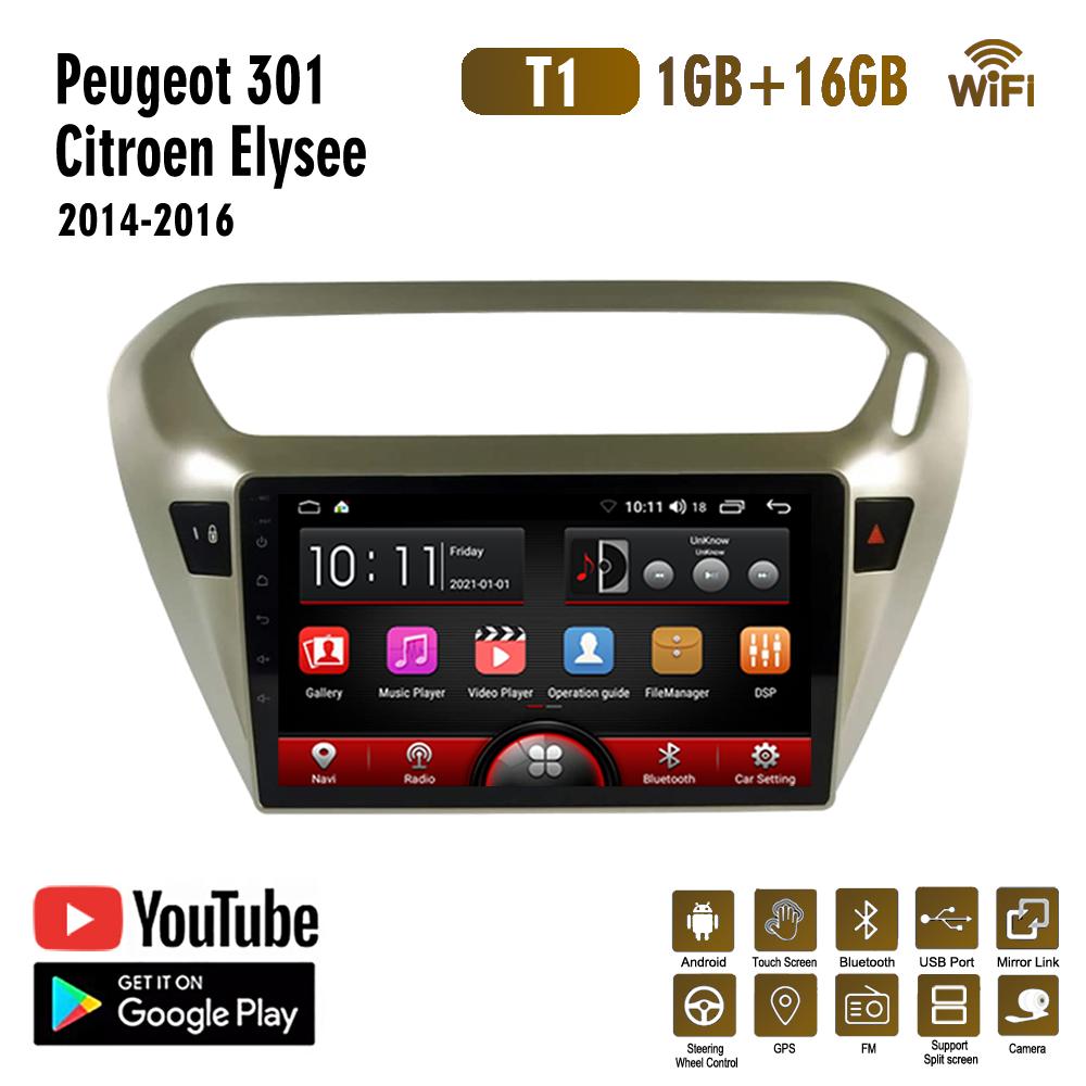 Android для Peugeot 301 для Citroen Elysee 2013-2016 2din автомобильное радио стерео мультимедийный плеер навигация Carplay WIFI 2 + 32 ГБ