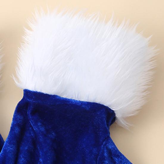 Короткие ретро бархатные перчатки женские оперные перчатки с пушистыми белыми манжетами длиной до запястья перчатки с пальцами для рождественского костюма свадьбы чаепития банкета танцев