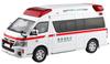 Aoshima Bunka Kyozaisha Rakupla Snap Kit Toyota Himedic Ambulance Plastic Model 1/32 No.02-HM Color-coded
